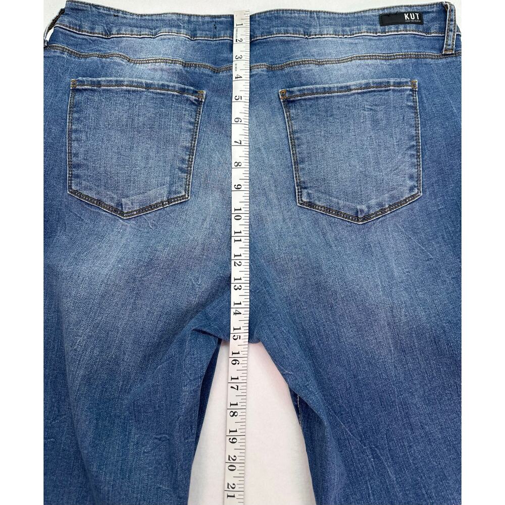 Kut from the Kloth Ana High Rise Fab Ab Flare Jeans Medium Wash Size 18 - Picture 11 of 15